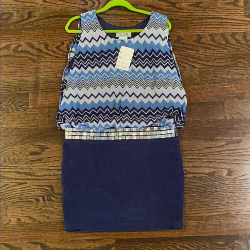 Elisa B, Blouson cocktail dress